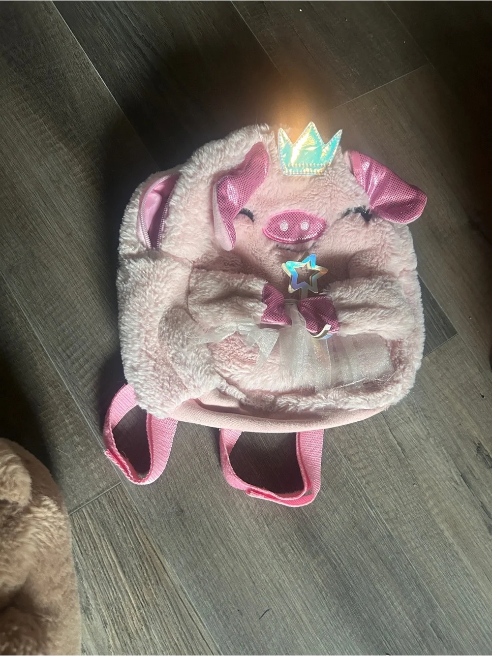 Pink Plush Piglet Kids mini Backpack